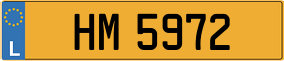 Trailer License Plate